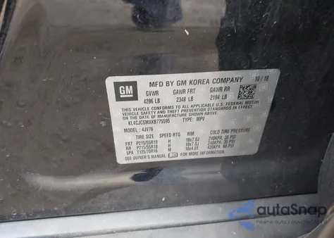 2019 Buick Encore Fwd Essence z USA, uszkodzony, nr VIN KL4CJCSMXKB775595